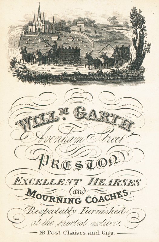Tarjeta comercial, William Garth de English School