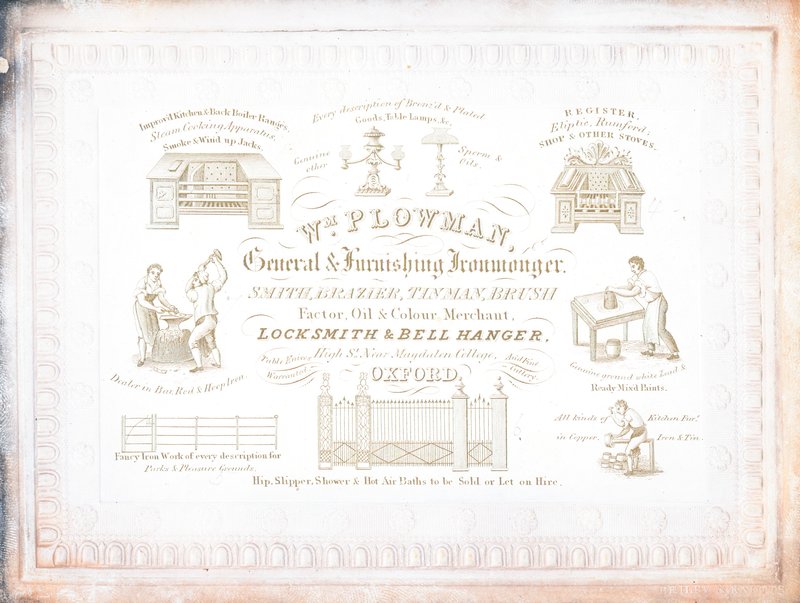 Tarjeta comercial, William Plowman de English School