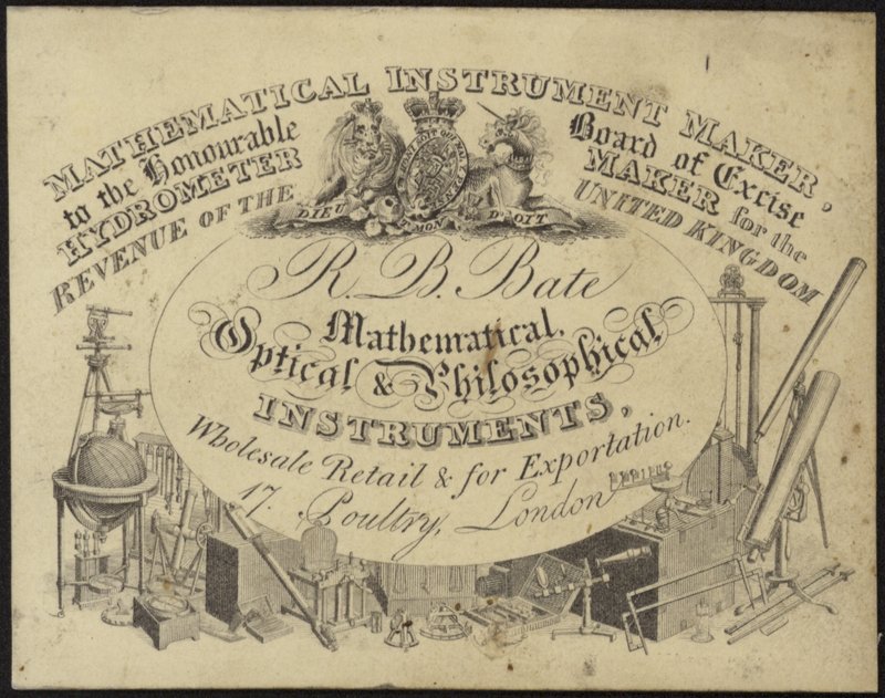 Tarjeta comercial de R B Bate de English School