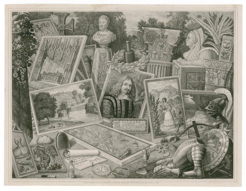 Tarjeta comercial de Robert Martin, promoviendo habilidades en el arte litográfico, 1830 de English School