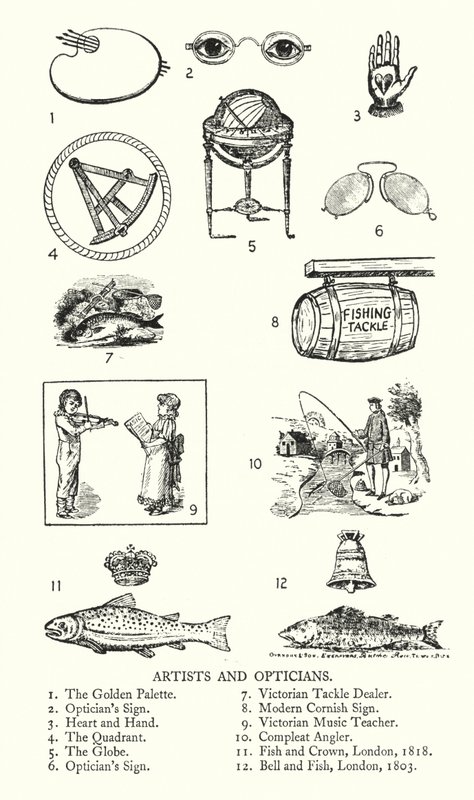 Letreros comerciales: Artistas y ópticos de English School