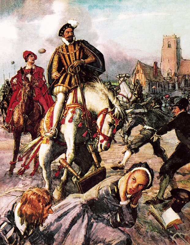 Tragedia en el Día de San Bartolomé, 1572 de English School