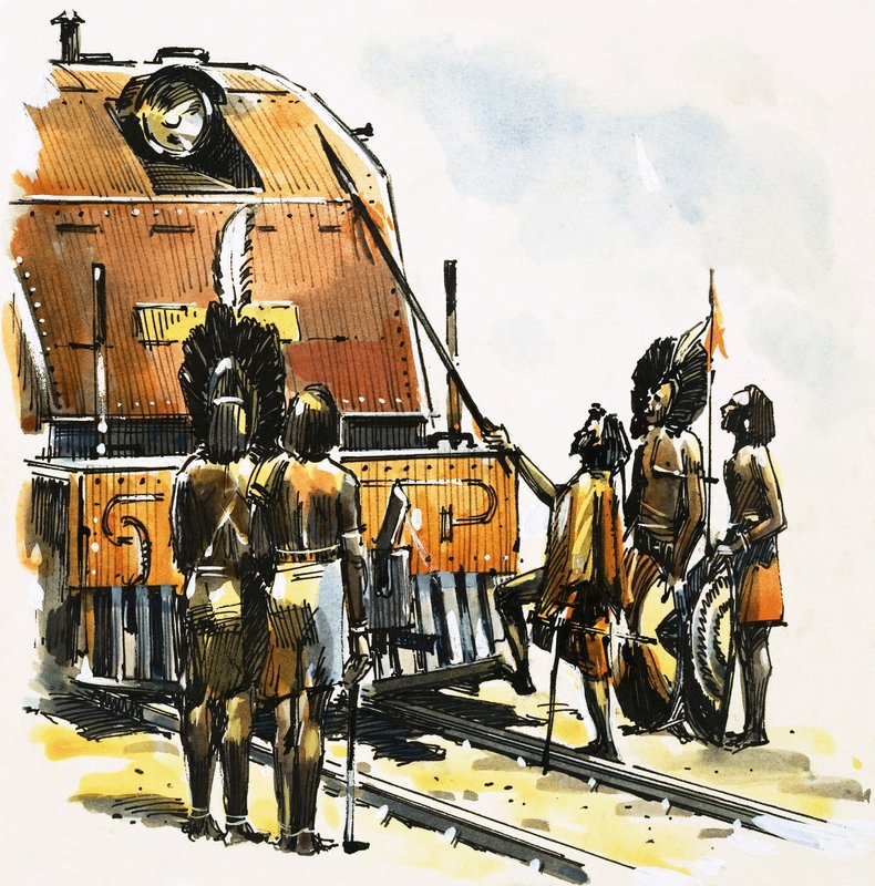 Tren con africanos de English School