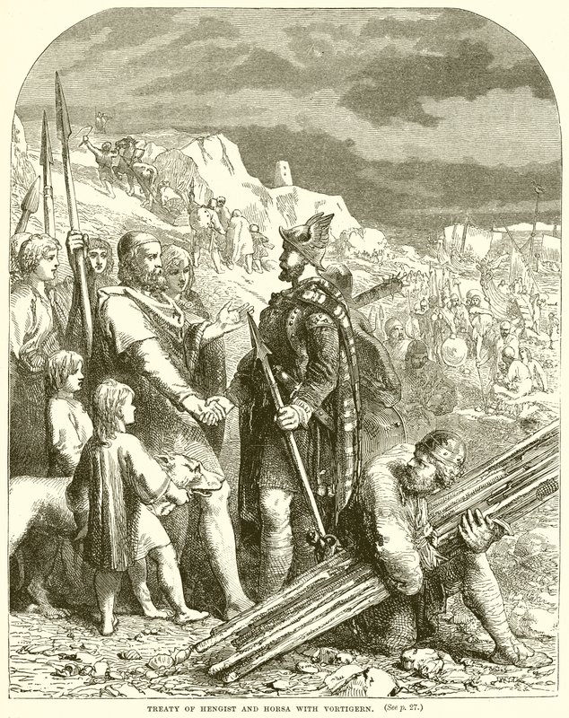 Tratado de Hengist y Horsa con Vortigern de English School