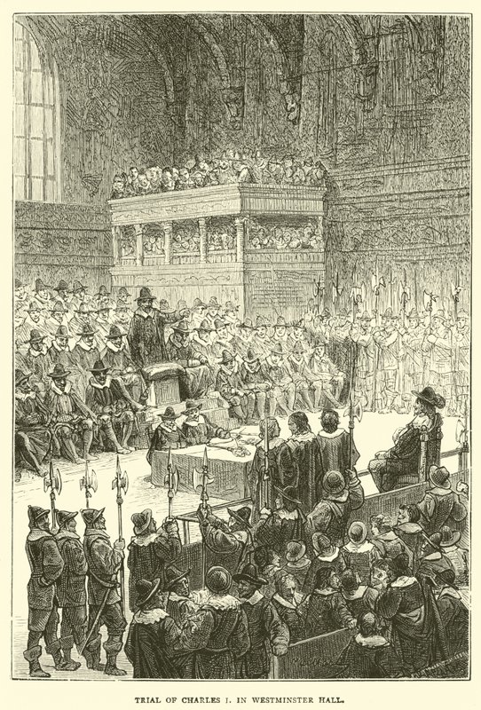 Juicio de Carlos I en Westminster Hall de English School