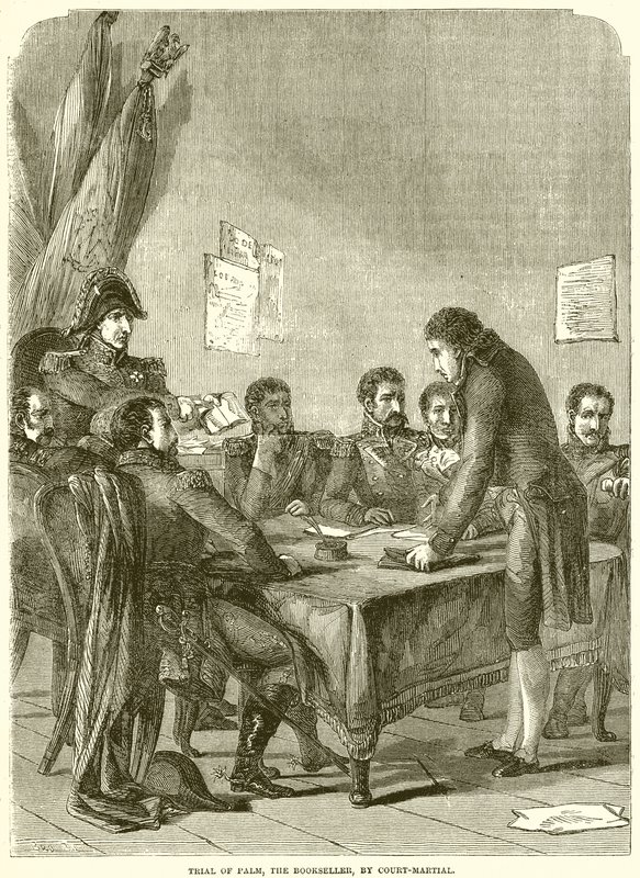 Juicio de Palm, el librero, por consejo de guerra de English School