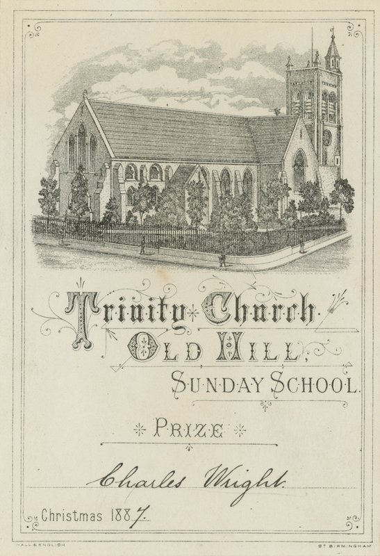 Premio de la Escuela Dominical de la Iglesia de la Trinidad Old Hill de English School