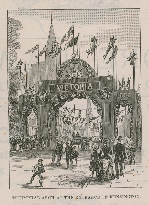 Arco triunfal en la entrada de Kensington de English School