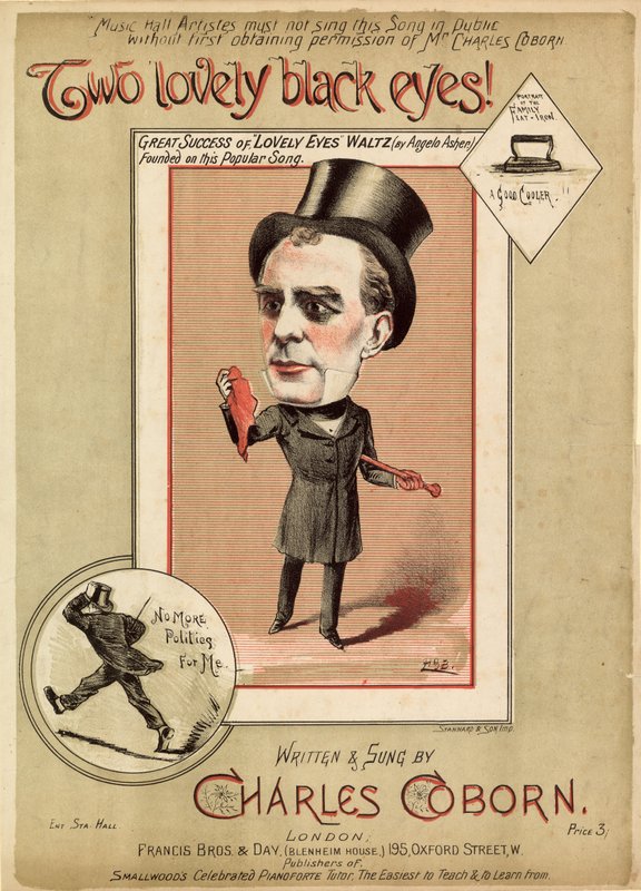 ¡Dos hermosos ojos negros! - escrito y cantado por Charles Coborn de English School