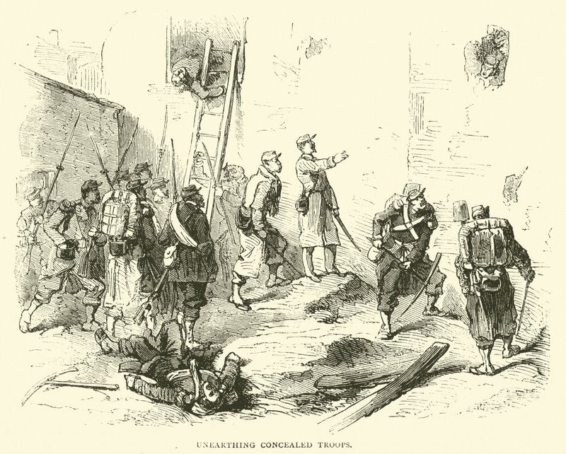 Desenterrando tropas ocultas, enero 1871 de English School