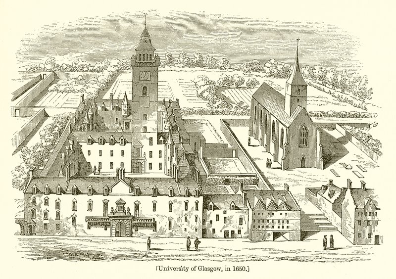 Universidad de Glasgow, en 1650 de English School