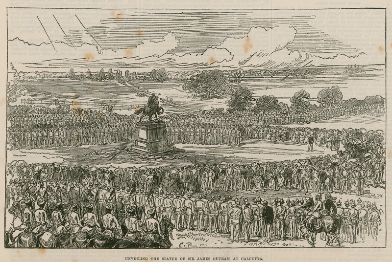 Inauguración de la estatua de Sir James Outram en Calcuta de English School