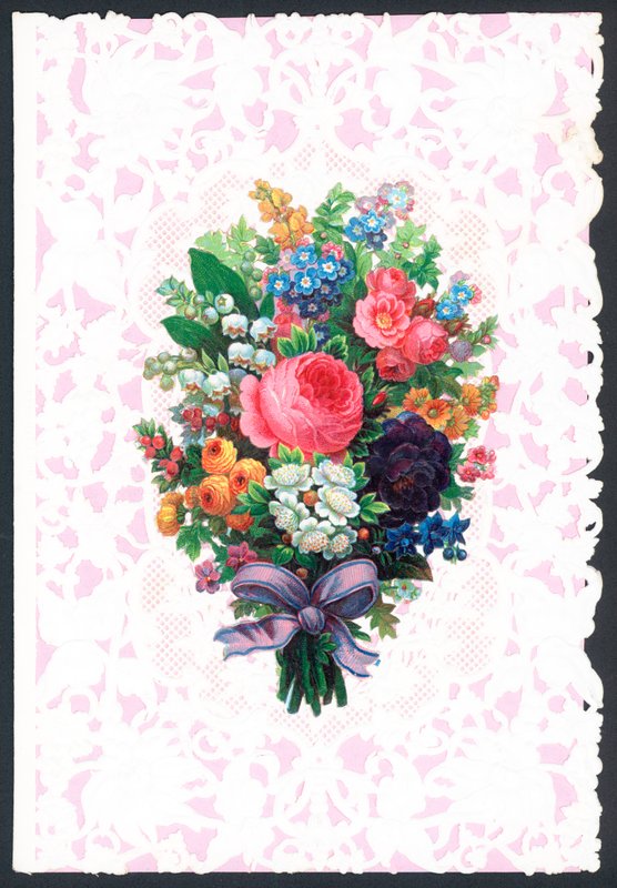 Tarjeta floral de felicitación del Día de San Valentín de English School