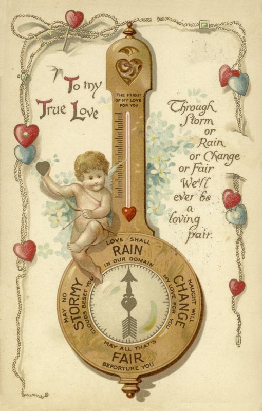 Tarjeta de San Valentín, con barómetro de English School