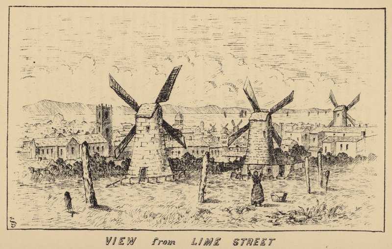 Vista desde Lime Street (grabado) de English School