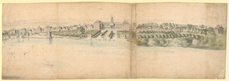 Vista del Hospital de Chelsea y sus Alrededores de English School