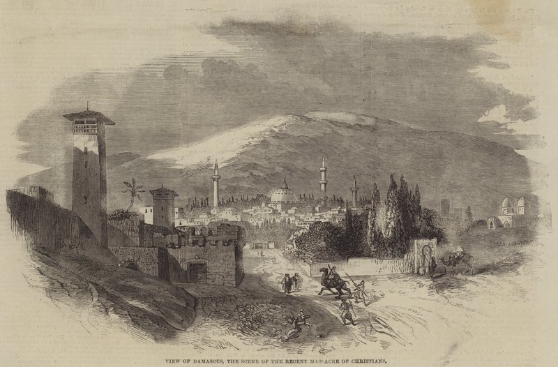 Vista de Damasco, escena de la reciente masacre de cristianos de English School