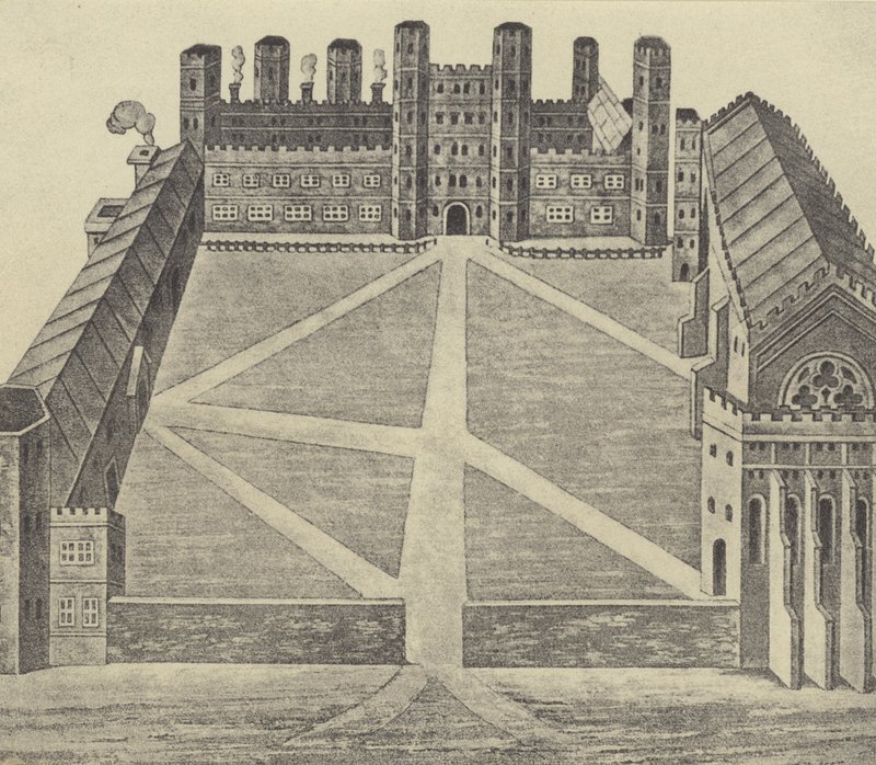 Vista de Eton, c. 1622 (grabado) de English School