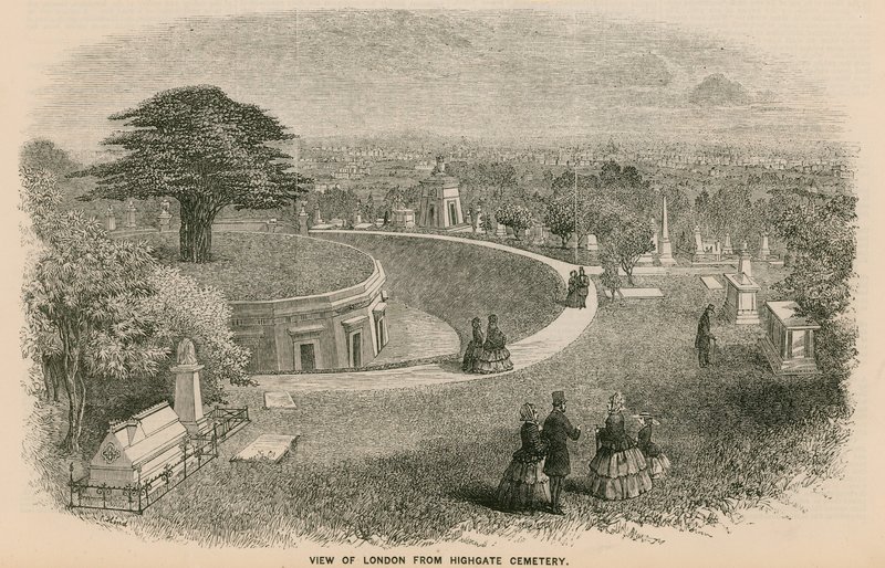 Vista de Londres desde el Cementerio de Highgate de English School
