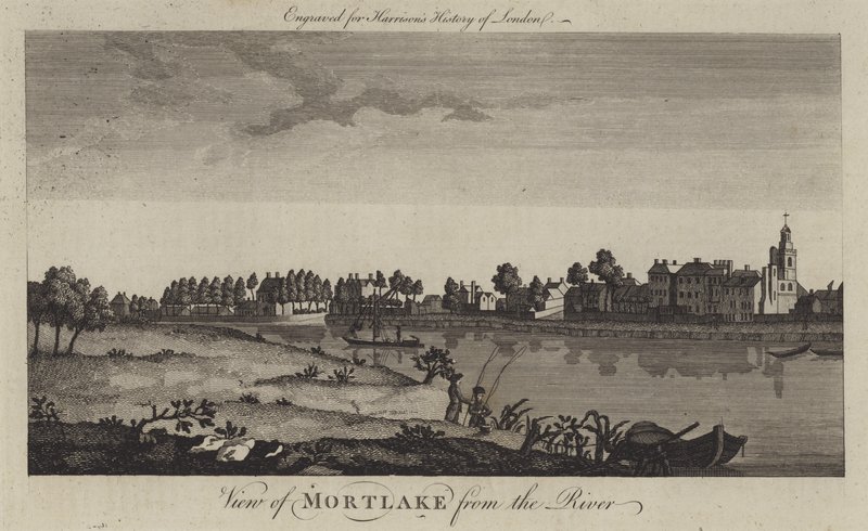 Vista de Mortlake desde el río Támesis de English School