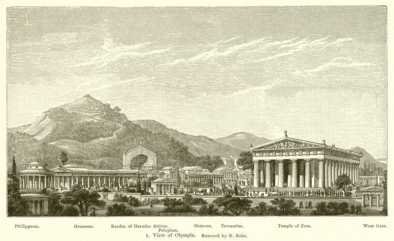 Vista de Olimpia, restaurada por R. Bohn de English School