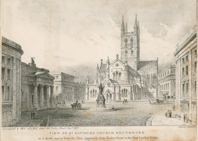 Vista de la Iglesia de St Saviours, Southwark de English School