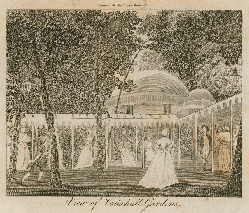 Vista de Vauxhall Gardens, Londres de English School