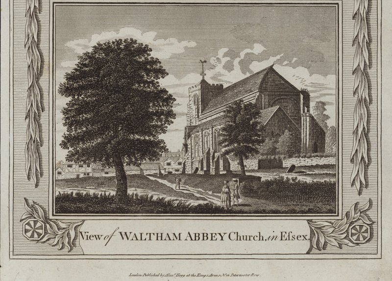 Vista de la Iglesia de Waltham Abbey de English School
