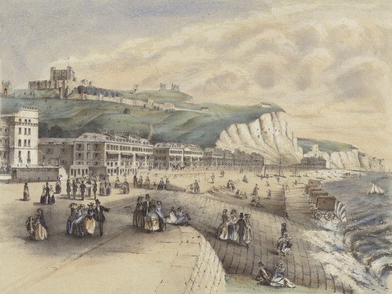 Vista del Paseo Marítimo y el Castillo, Dover de English School