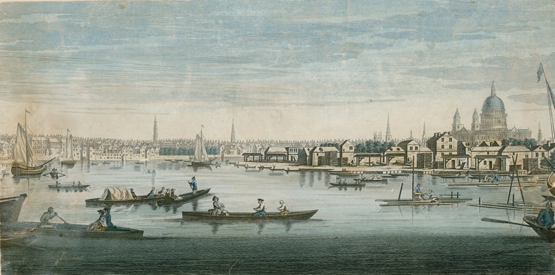 Vista del Río Támesis, Londres de English School
