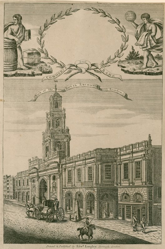 Vista de la Bolsa Real, Londres de English School