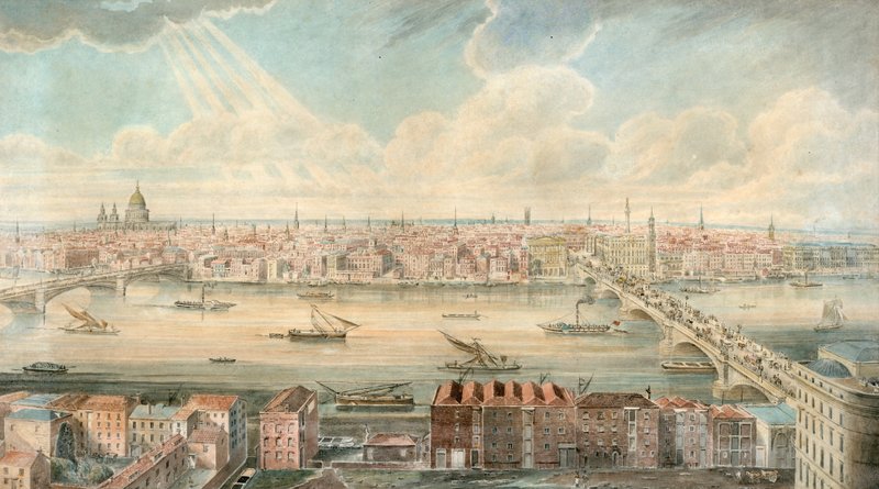 Vista del Támesis desde el sur del río de English School