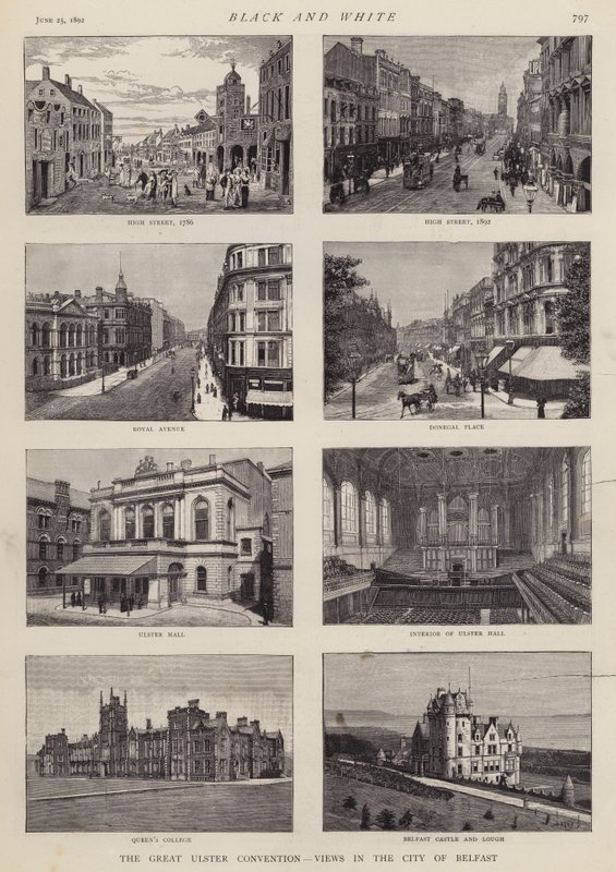 Vistas de Belfast, Ulster, Irlanda de English School