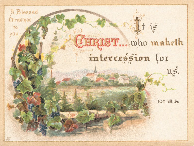 Escena de pueblo, Tarjeta de Navidad de English School