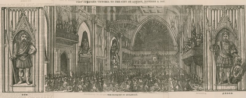 Visita de la Reina Victoria a la Ciudad de Londres, 9 de noviembre de 1837 de English School