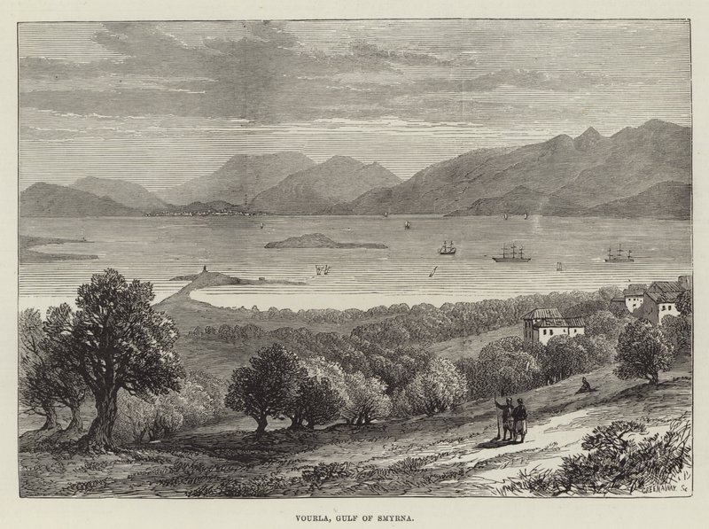 Vourla, Golfo de Esmirna (grabado) de English School