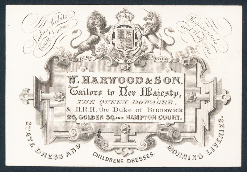 W Harwood & Son, sastres de English School