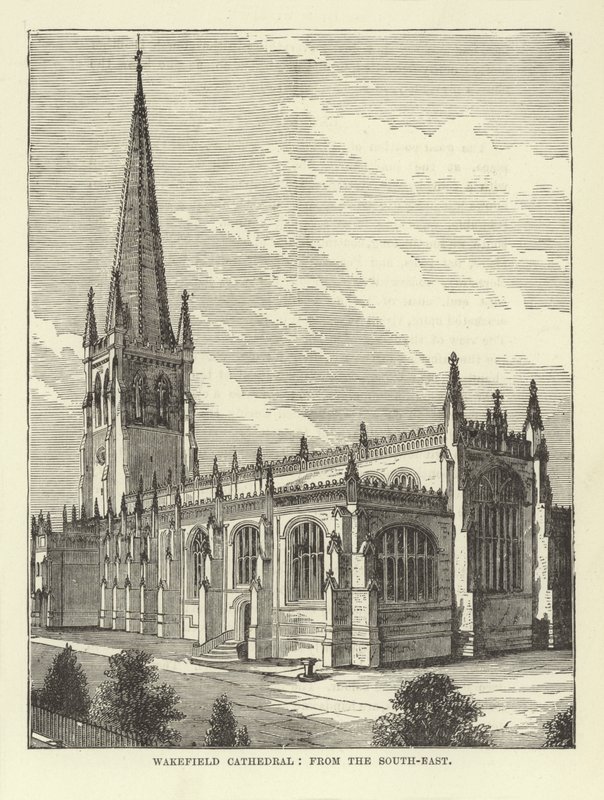 Catedral de Wakefield, desde el sureste de English School