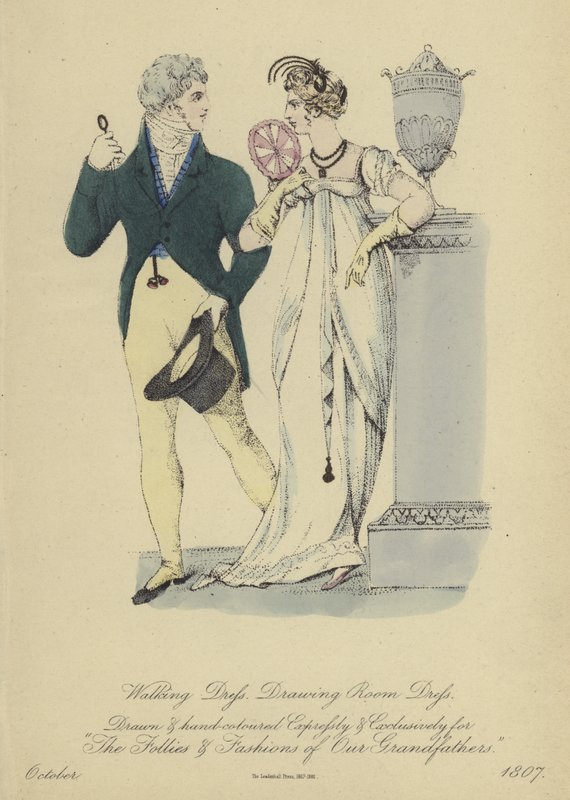 Vestido de paseo y vestido de salón de English School