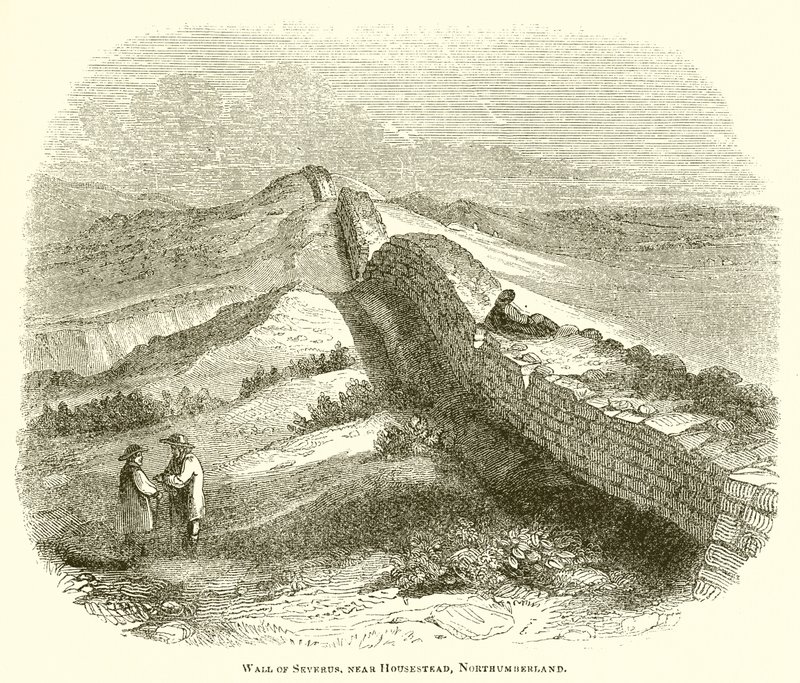 Muro de Severo, cerca de Housestead, Northumberland de English School