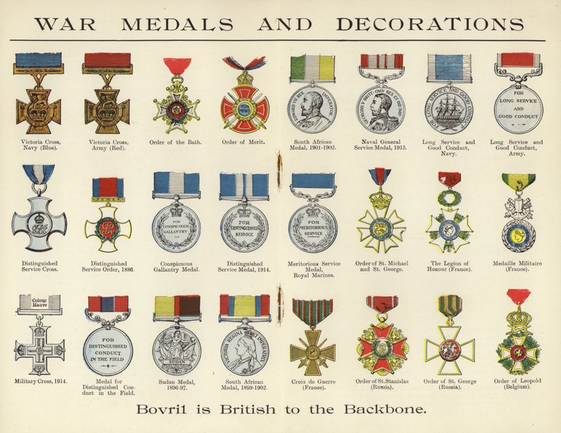 Medallas y condecoraciones de guerra de English School