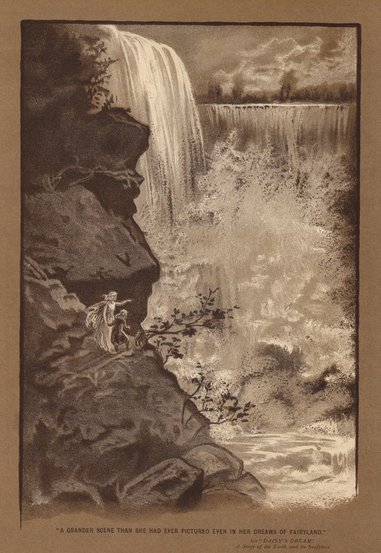 Cascada (litografía en color) de English School
