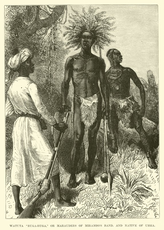 Watuta Ruga-Ruga, o merodeadores de la banda de Mirambos, y nativo de Uhha de English School