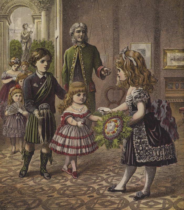 Bienvenida a un invitado a la fiesta (litografía en color) de English School