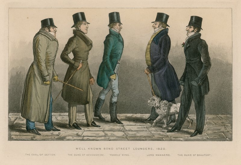 Conocidos holgazanes de Bond Street, 1820 de English School