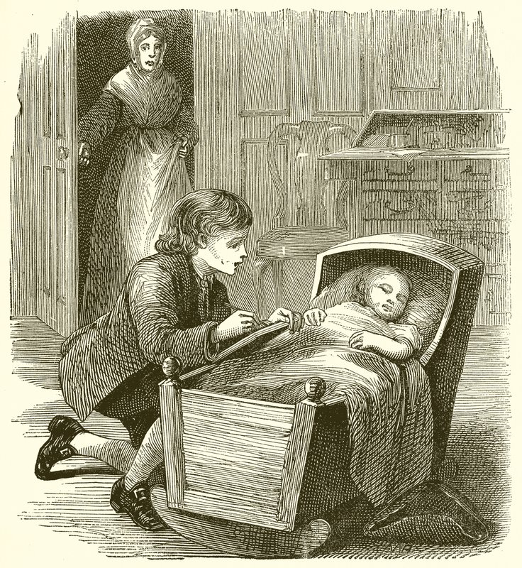 West dibujando al pequeño durmiente de English School