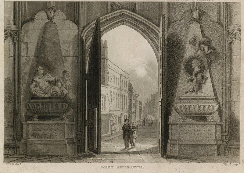 Entrada oeste, Abadía de Westminster, Londres de English School
