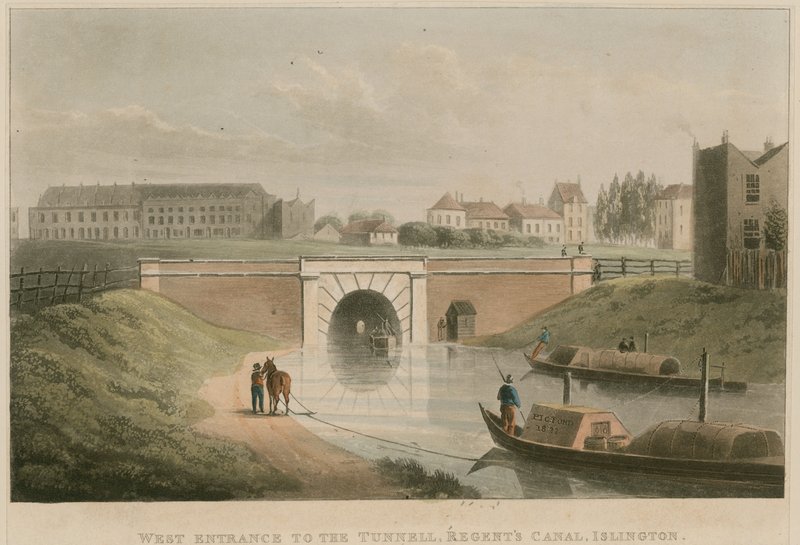 Entrada oeste al túnel, Canal de Regent, Islington, Londres de English School