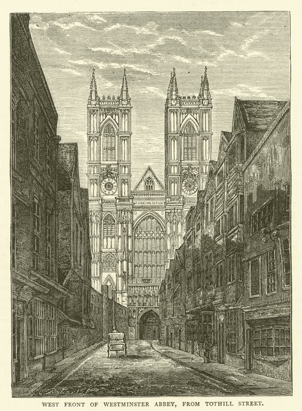 Frente Oeste de la Abadía de Westminster, desde Tothill Street de English School