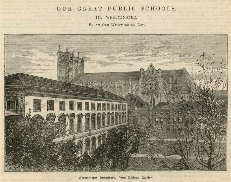 Dormitorio de Westminster, desde el Jardín del Colegio de English School